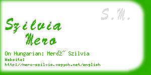 szilvia mero business card